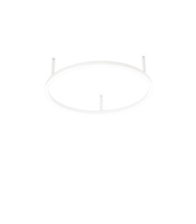 Oracle Slim 50cm Non Dim 4000K Round Integrated LED Semi Flush Ceiling Light White