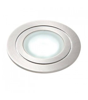 Integrated LED 1 Light Outdoor Recessed Light Marine Grade Brushed Stainless Steel, Frosted IP67 - 1