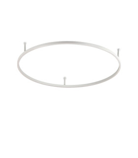 Oracle Slim 90cm Non Dim 2700K Round Integrated LED Semi Flush Ceiling Light White