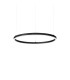 Oracle Slim 50cm Dimmable 4000K Round Integrated LED Pendant Ceiling Light Black