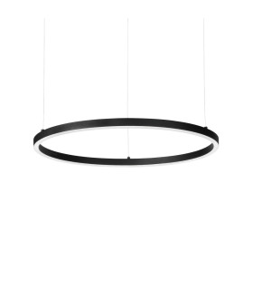 Oracle Slim 90cm Dimmable 4000K Round Integrated LED Pendant Ceiling Light Black