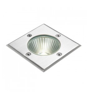 Integrated LED 1 Light Outdoor Recessed Light Brushed Stainless Steel, Glass IP67 - 1