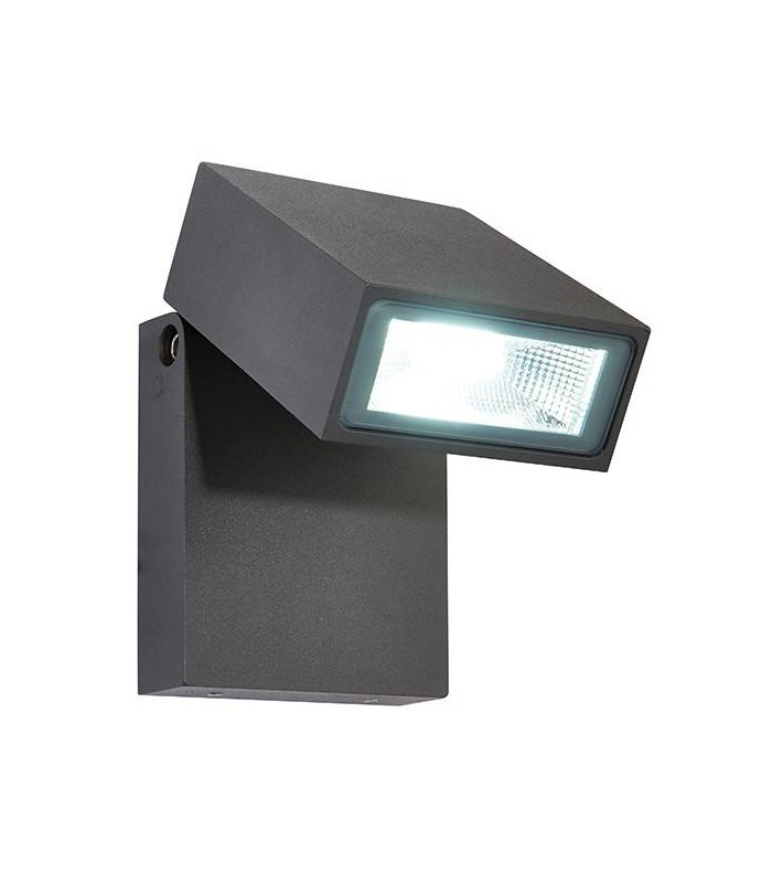 Integrated LED 1 Light Outdoor Wall Light Textured Dark Matt Anthracite, Glass IP44 - 1