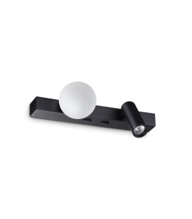 Ping Pong Reading Wall Light Black 3000K-1