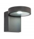 Integrated LED 1 Light Outdoor Wall Light Textured Dark Matt Anthracite, Glass IP44 - 1