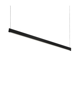 Steel Accent LED Bar Pendant Ceiling Light Black 3000K