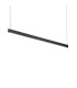 Steel Wide LED Bar Pendant Ceiling Light Black 3000K