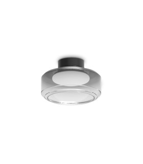 Topico 25cm LED Bowl Semi Flush Ceiling Light Smoke 3000K