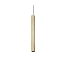 Ultrathin Square 40cm LED Slim Pendant Ceiling Light Satin Brass 3000K