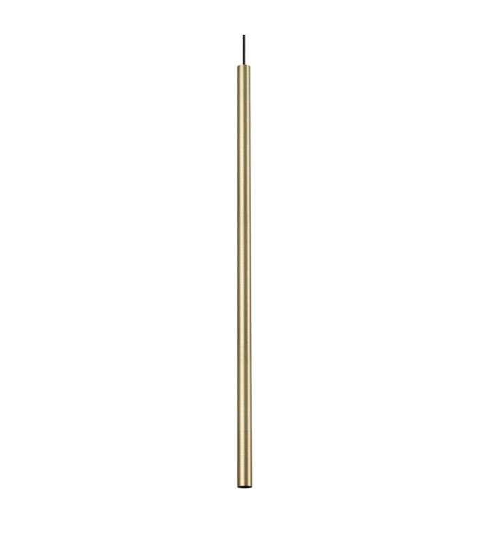 Ultrathin Round 100cm Tall LED Slim Pendant Ceiling Light Satin Brass 3000K