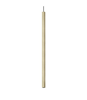 Ultrathin Square 100cm Tall LED Slim Pendant Ceiling Light Satin Brass 3000K
