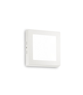 Universal Square 17cm Integrated LED Semi Flush Ceiling Light White 2700K