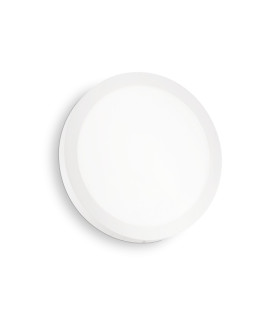 Universal Round 30cm Integrated LED Semi Flush Ceiling Light White 2700K