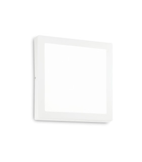 Universal Square 30cm Integrated LED Semi Flush Ceiling Light White 2700K