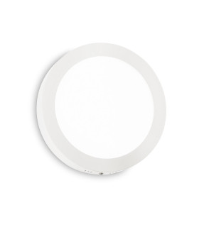 Universal Round 40cm Integrated LED Semi Flush Ceiling Light White 2700K