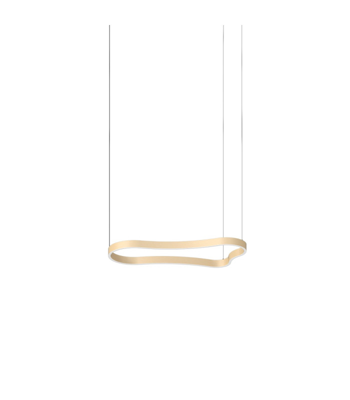 Waves 94cm Integrated LED Pendant Ceiling Light Gold 3000K