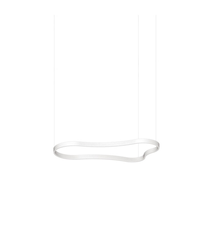 Waves 125cm Integrated LED Pendant Ceiling Light White 3000K