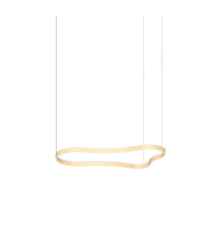 Waves 125cm Integrated LED Pendant Ceiling Light Gold 3000K