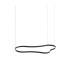 Waves 155cm Integrated LED Pendant Ceiling Light Black 3000K