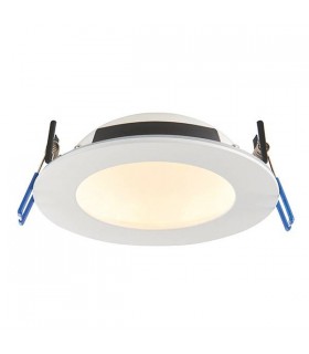 Fire Rated Integrated LED Colour Changing Recessed Downlight Matt White IP65 - 1