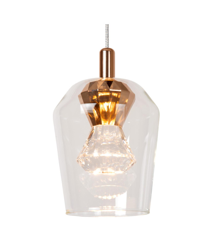 Berliane Pendant light Ø39cm LED Dim. 2700K - With replaceable LED module - Transparent-5