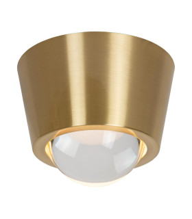 Rigon Flush ceiling light Ø9cm LED 3000K - Matt Gold Brass-1