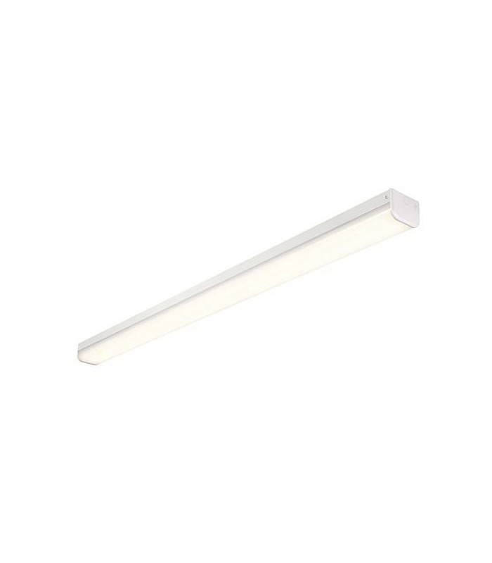 Integrated LED 5ft Twin Linear Batten Opal, Gloss White - 1