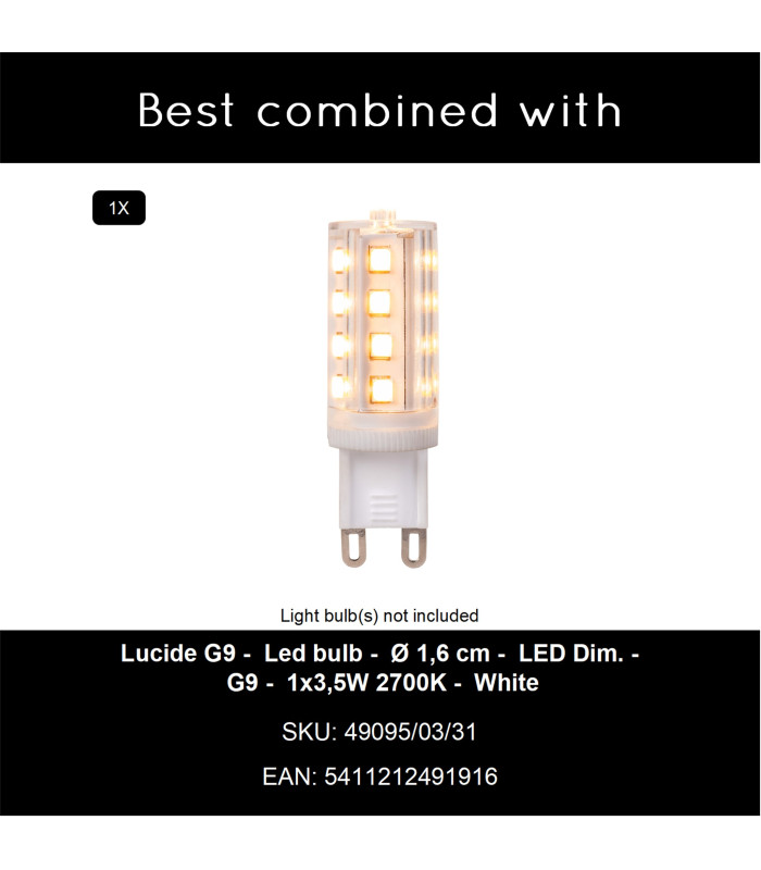 Elda Wall light Bathroom - 1xG9 IP44 - Matt Gold Brass-6
