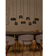 Chayanne Pendant light - 8xE14 - Black-4