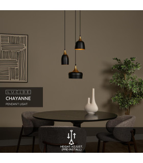 Chayanne Pendant light Ø30cm 3xE14 - Black-2