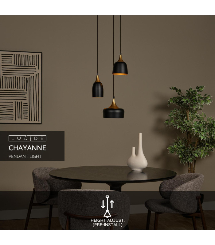 Chayanne Pendant light Ø30cm 3xE14 - Black-2