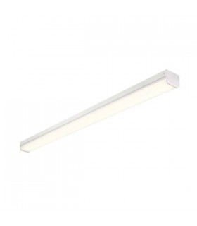 Integrated LED 5ft Emergency Twin Linear Batten Opal, Gloss White - 1