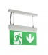 Integrated LED 1 Emergency Light Green Acrylic - 1
