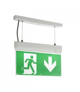 Integrated LED 1 Emergency Light Green Acrylic - 1
