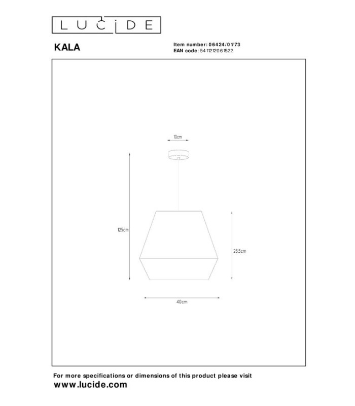 Kala Pendant light Ø40cm 1xE27 - Taupe-6