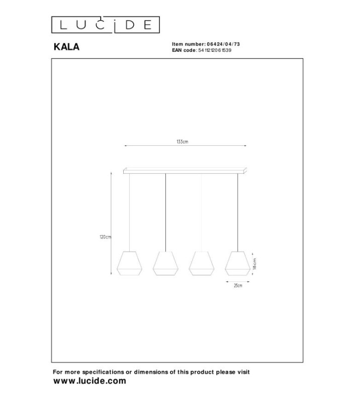 Kala Pendant light - 4xE14 - Taupe-7