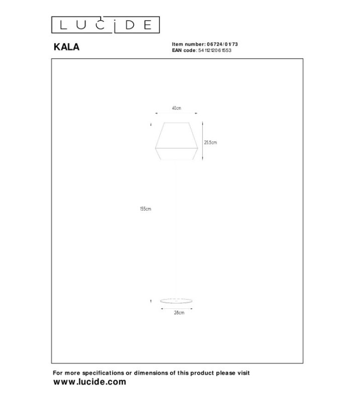 Kala Floor lamp Ø40cm 1xE27 - Taupe-5