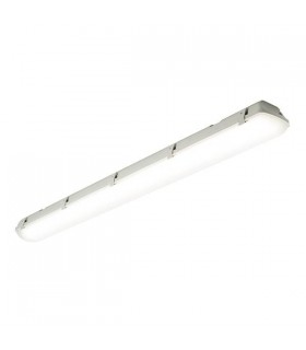 Integrated LED Outdoor Light 4ft Emergency Linear Batten Frosted IP65 - 1