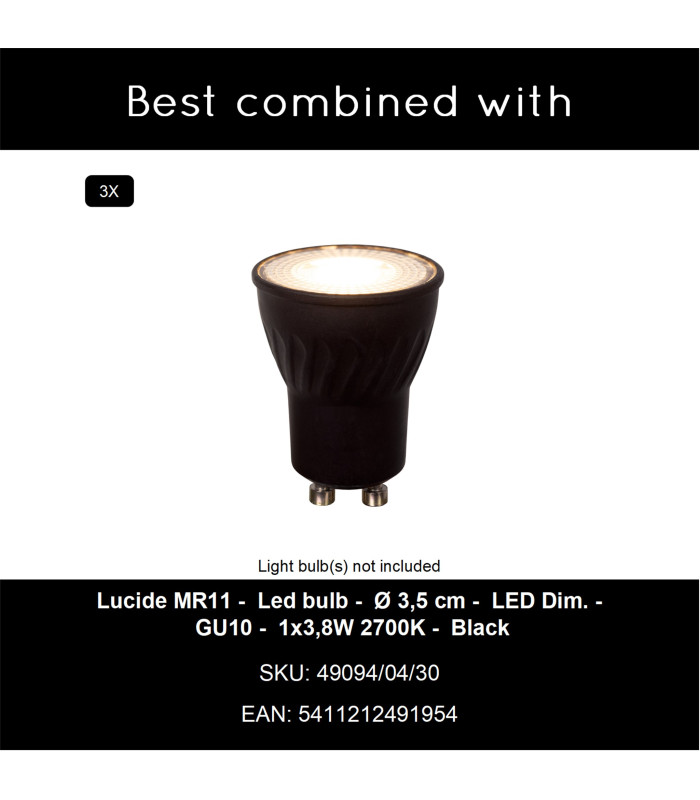 Ritmo Ceiling spotlight Ø18cm 3xGU10 (MR11) - Matt Gold Brass-6