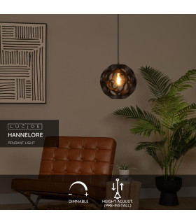 Hannelore Pendant light Ø30cm 1xE27 - Black-2