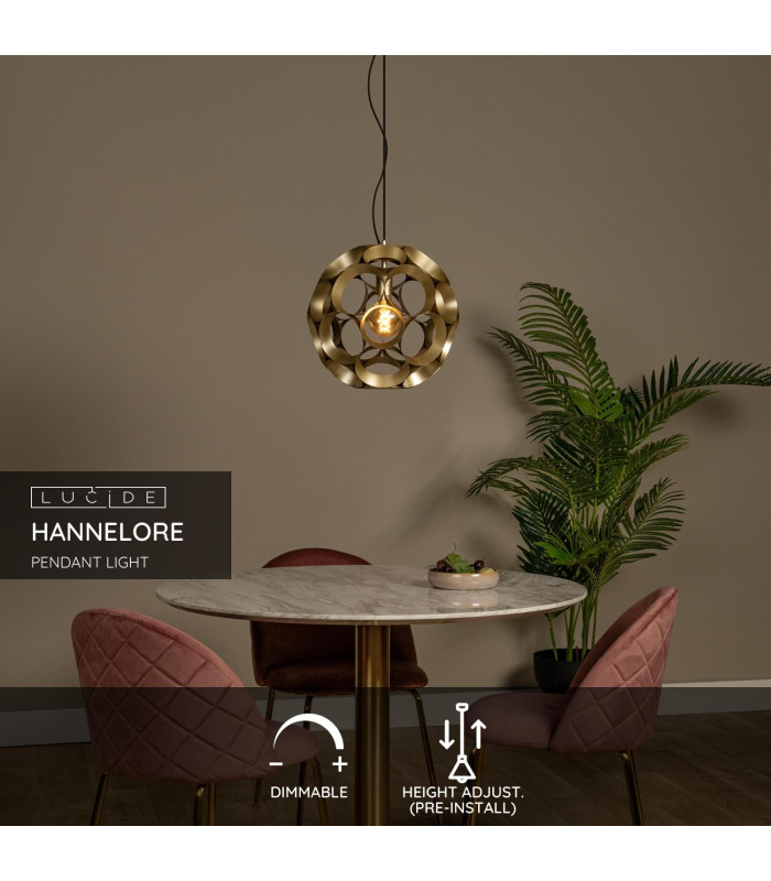 Hannelore Pendant light Ø40cm 1xE27 - Matt Gold Brass-2
