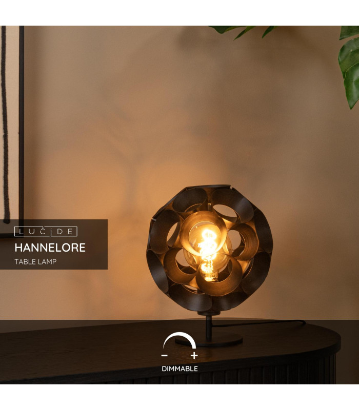 Hannelore Table lamp Ø25cm 1xE27 - Black-2