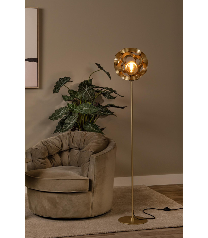 Hannelore Floor lamp Ø30cm 1xE27 - Matt Gold Brass-4
