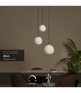 Bina Pendant light Ø40cm 3xE27 - White-2