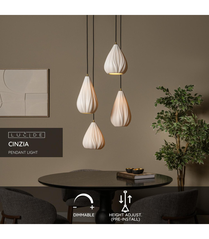 Cinzia Pendant light Ø55.5cm 4xE27 - White-2