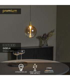 Premium Gisela Pendant light Ø16cm LED 2700K - Amber-2
