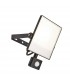 Integrated LED PIR 1 Light Outdoor Wall Light Textured Black, Frosted IP44 - 1
