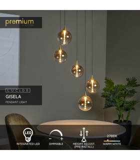 Premium Gisela Pendant light Ø48cm LED Dim. 2700K - Amber-2