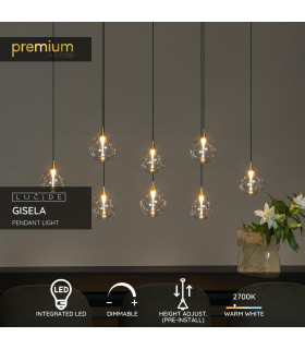 Premium Gisela Pendant light - LED Dim. 2700K - Transparent-2
