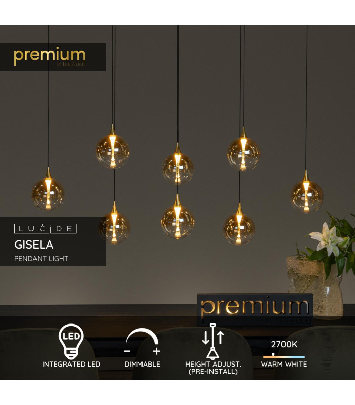 Premium Gisela Pendant light - LED Dim. 2700K - Amber-2